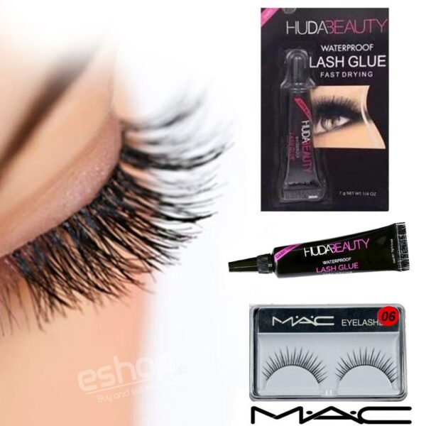 New Mac Eyelash with Waterproof Eyelashe Glue 6g,