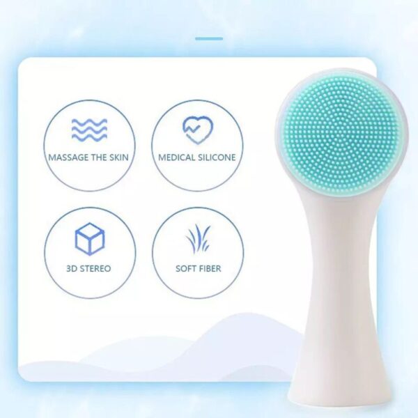 Silicone Face Cleansing Brush Double-Sided Facial Cleanser Blackhead Removal