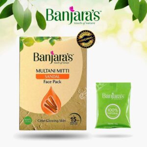 Original Banjaras Multhani Metti Sandal Face Whitening Pack