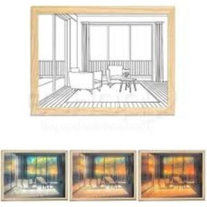 Lighting Frame Three Colors Wall Decorator